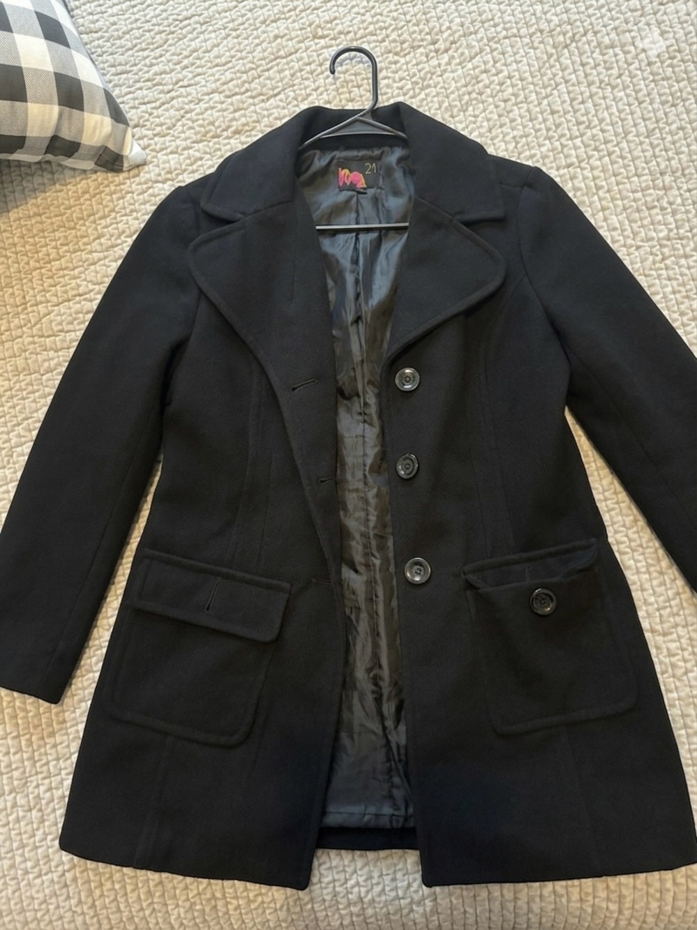 Forever 21 Black Pea Coat